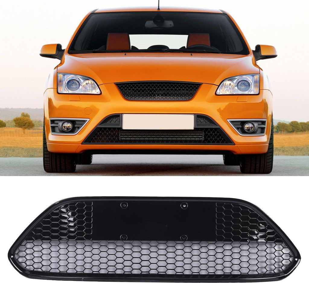 Unterer Mittelgrill der vorderen Stoßstange 1523848 Verbesserter Luftstrom Verbesserte Wärmeableitung Sportlicher Look für Focus ST 2008 bis 2011