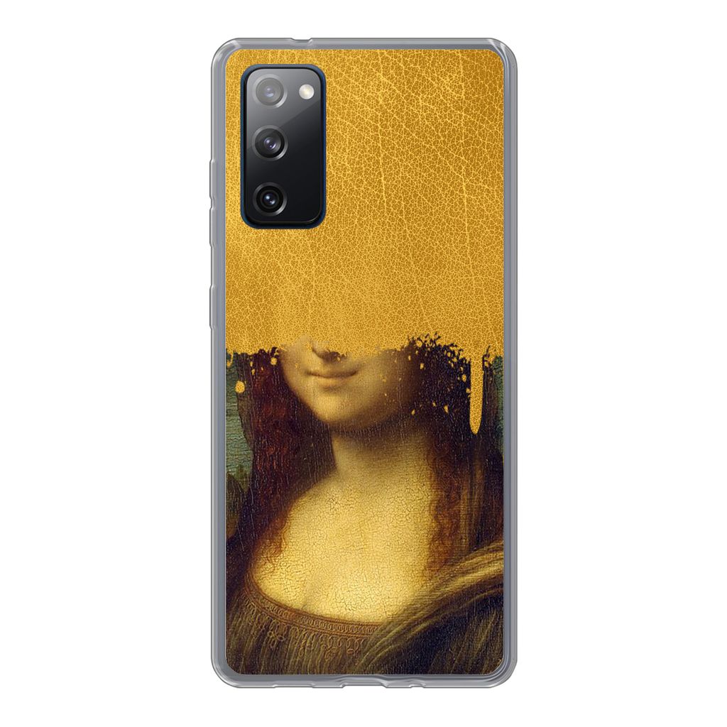 MuchoWow Handyhülle Schutzhülle Hülle für Samsung Galaxy S20 FE Mona Lisa - Da Vinci - Gold Silikon Softcase Handy Hülle - Abdeckung