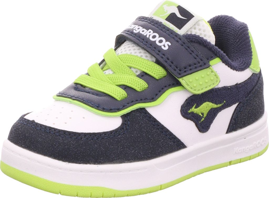 KangaROOS Kinder-Jungen-Sneaker-Slipper-Klettschuh K-CPI Izel EV Blau-Grün-Weiß, Farbe:blau, EU Größe:23