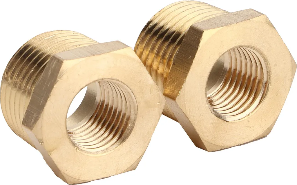 Raccordo Riduttore Ottone 1/2" NPT x 1/4" NPT - Kit 2 Accessori Tubo