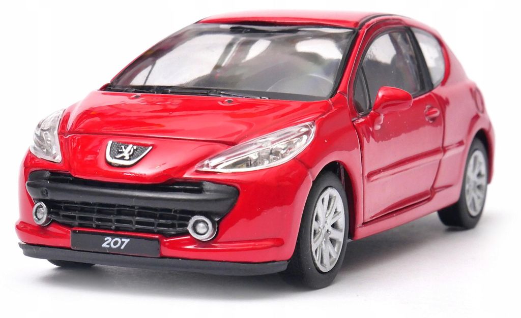 Welly Peugeot 207 Modellauto rot im Maßstab 1:32 Produktbild 
