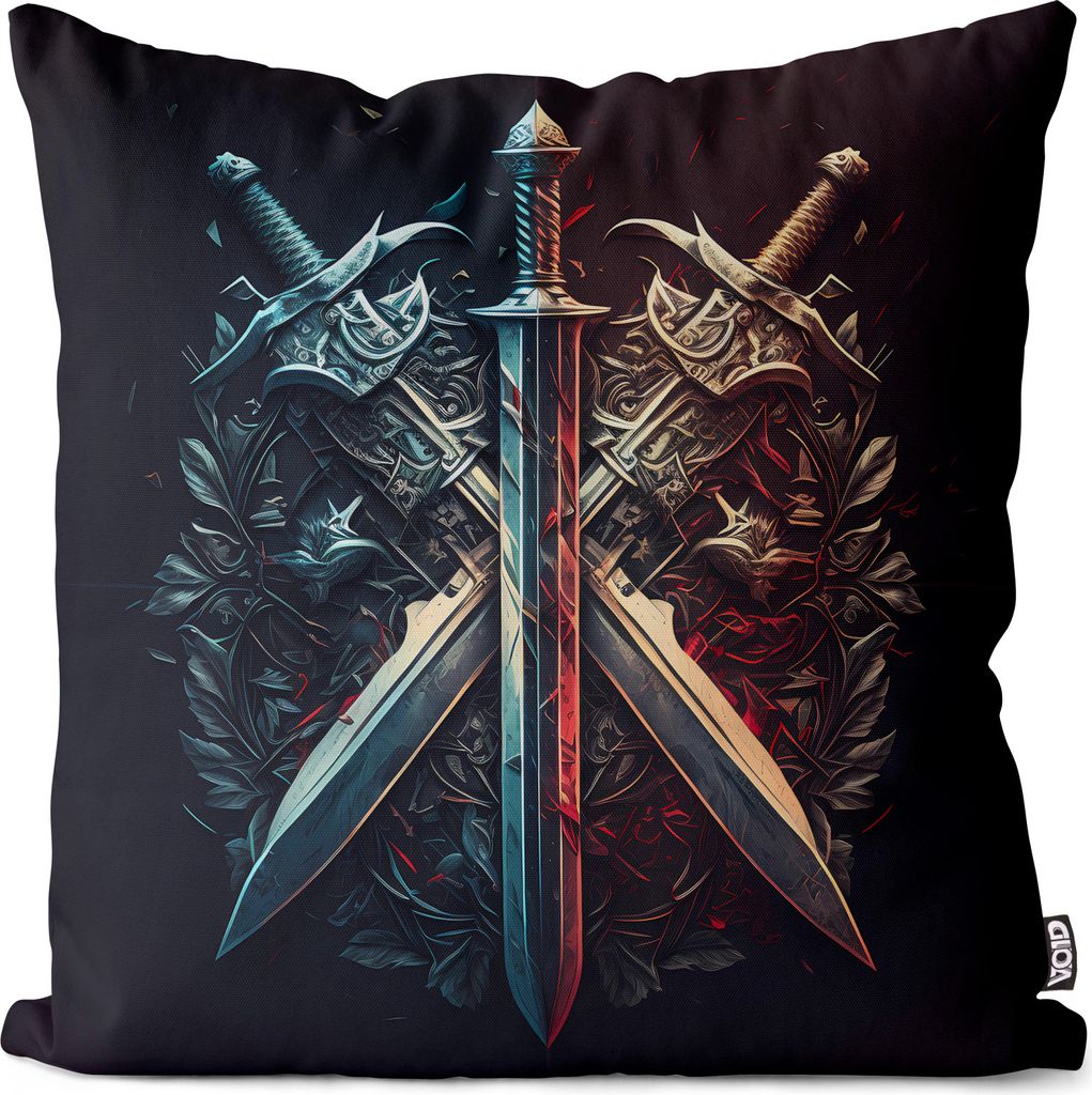 VOID Schwerter Thron König Kissenbezug Kissenhülle sofa couch wohnzimmer dekoration wasserfest Outdoor Garten Kissen bezug deko