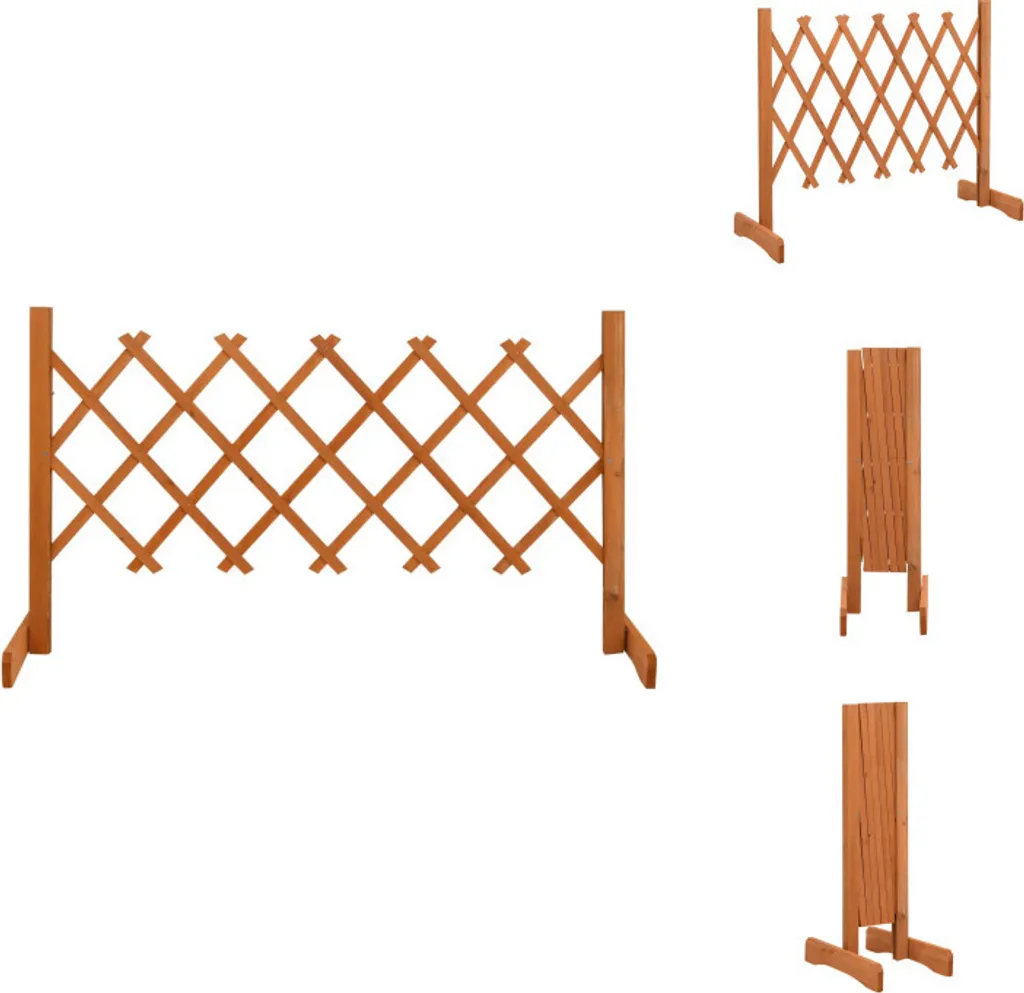 Panneau de Clôture en Bois Orange 120x60 cm pour Bordure de Jardin