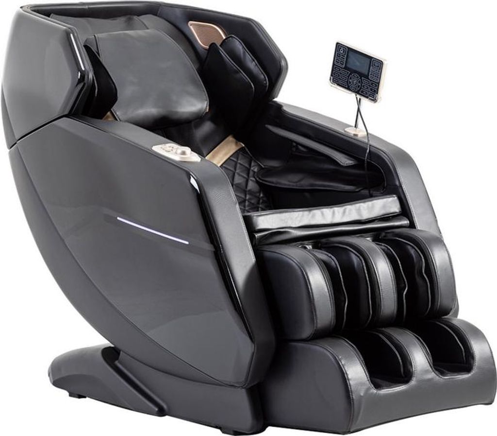 Happy Home Massagesessel mit Heizfunktion und Zero Gravity Relaxsessel ca 153 x 75 x 112 cm Schwarz für Wohnzimmer
