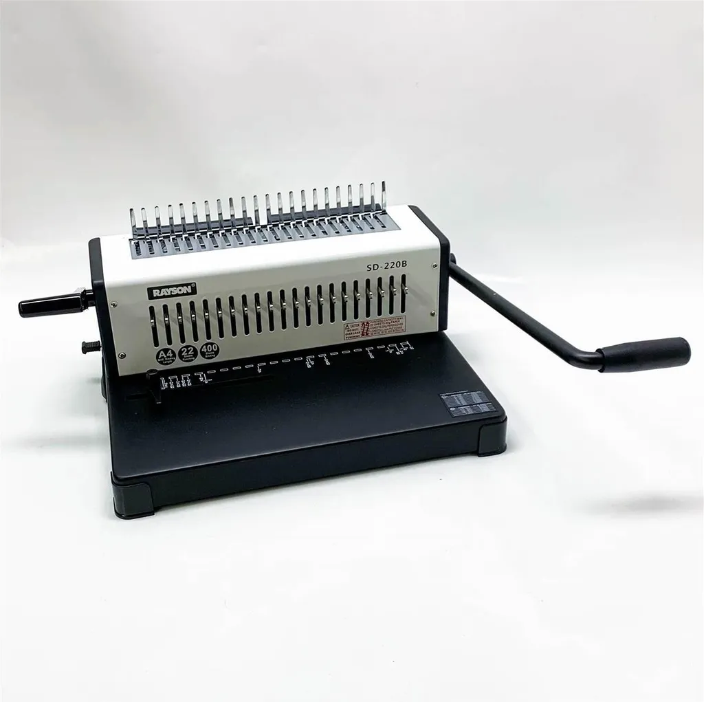 Relieuse métal RAYSON SD-220B perfore 22 feuilles et relie 400 pages