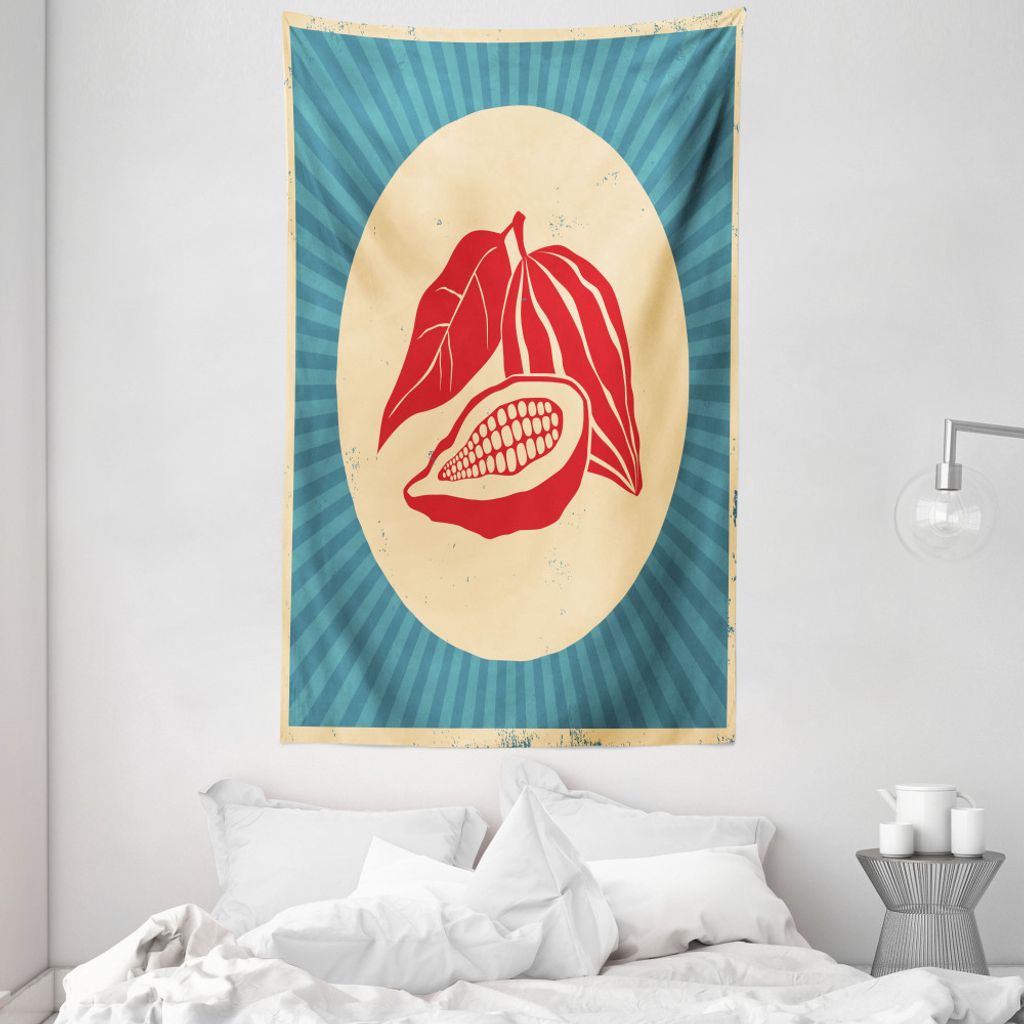 ABAKUHAUS Kakao Wandteppich und Tagesdecke, Retro Comic-Art-Pop-Art aus Weiches Mikrofaser Stoff Waschbar ohne Verblassen Digitaldruck, 140 x 230 c...