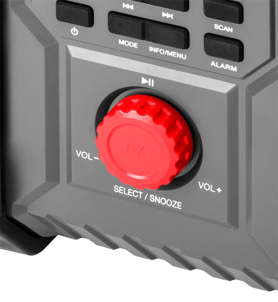 Radio de chantier 18V pour atelier avec Bluetooth et chargeur USB
