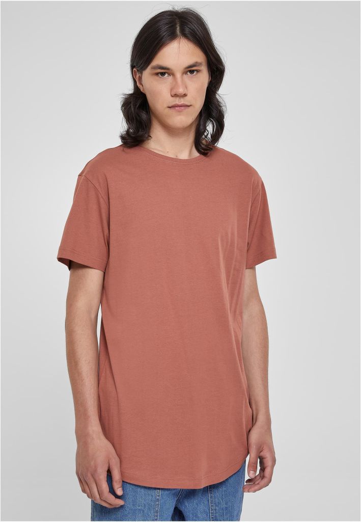 Urban Classics TB638 | Shaped Long Tee Herren T-Shirt - Farbe: Terracotta - Größe: M