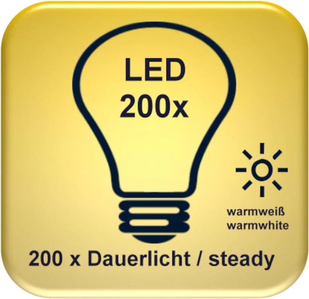 Sapin mural 200cm anti-encombrement Galaxy LED - 200 LED blanc chaud - 4