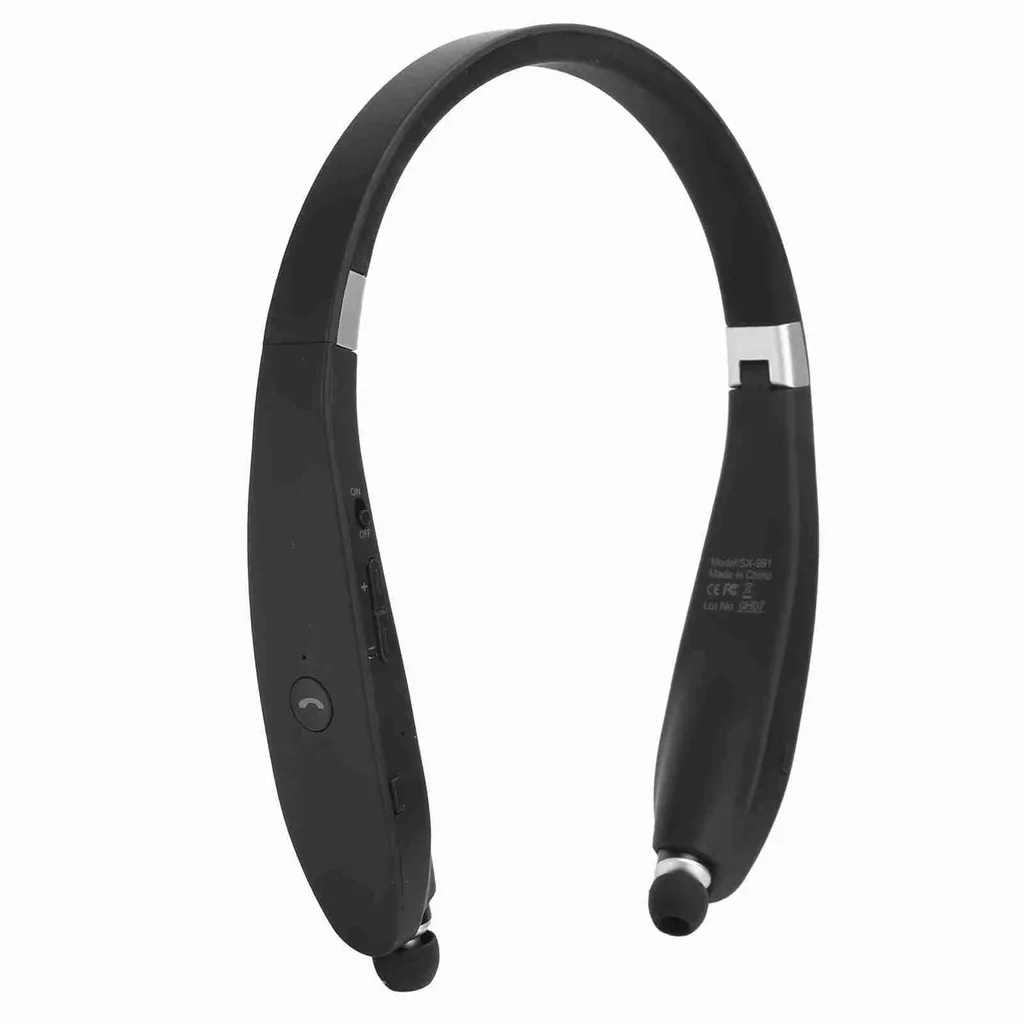 Casque audio Bluetooth pliable et télescopique pour sport et loisirs