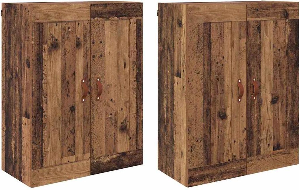 Wandmontierter Schrank 2 pcs Altholz 69,5 x 34 x 90 cm