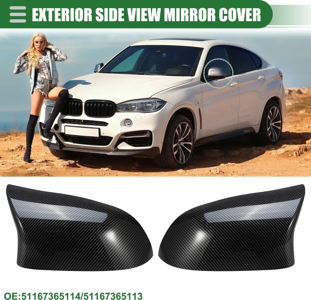 Caches Rétroviseurs BMW F15 X5 Noirs - Remplacement Miroir Paire G+D