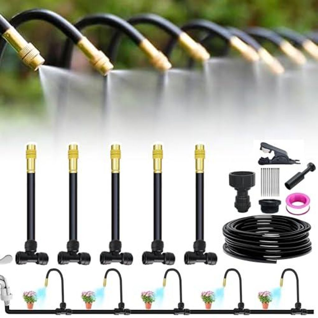 360° Curved Garden Automatic Irrigation System, Bewässerungssystem Garten mit Automatische Bewässerungssets, Hochbeet Bewässerung Tropfbewässe...