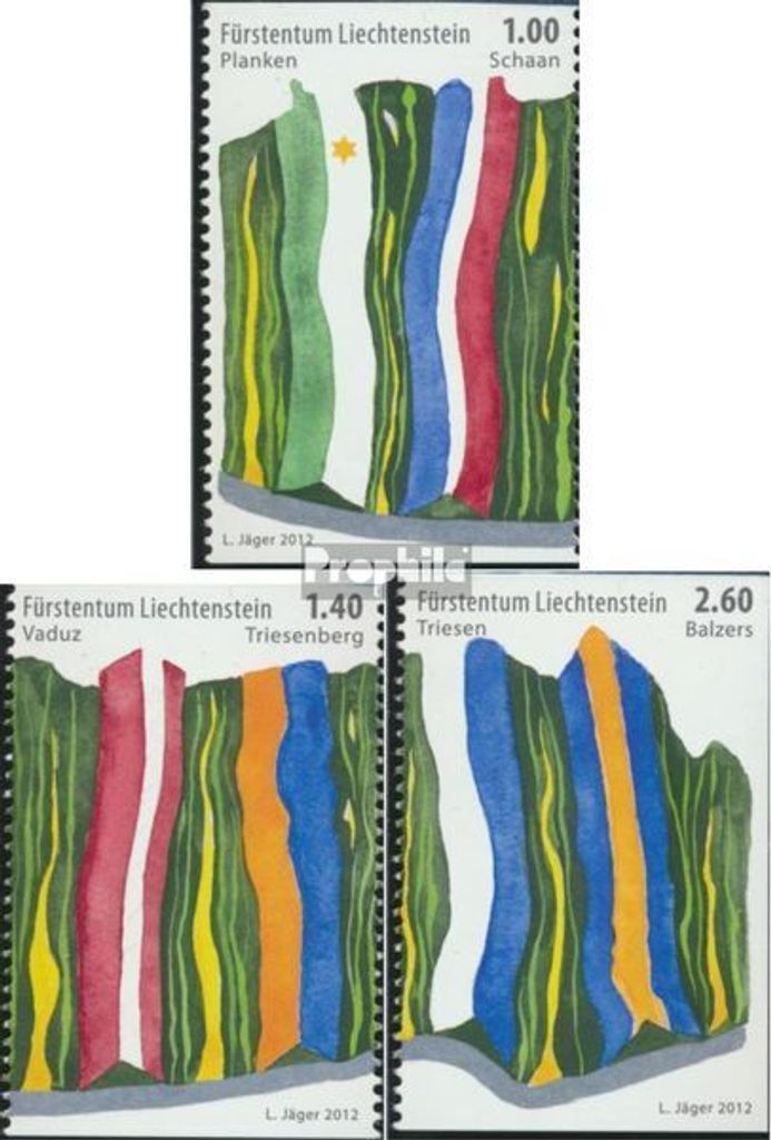 Briefmarken Liechtenstein 2012 Mi 1625-1627 (kompl.Ausg.) postfrisch Oberland