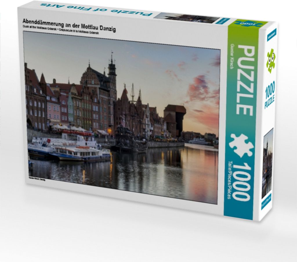 Calvendo Abenddämmerung an der Mottlau Danzig 1000 Teile Puzzle quer 640x480mm, Kirsch Gunter; 7448131