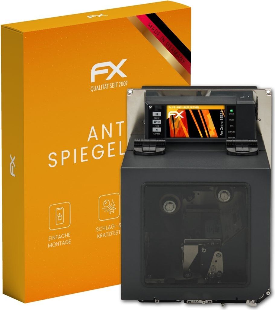 atFoliX FX-Antireflex 2x Schutzfolie kompatibel mit Zebra ZE521 Displayfolie