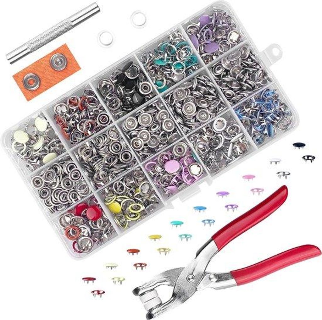 Kleuren drukknop set 10 mm zonder naaien, handgemaakte tassen, baby kinderkleding, naaigoebehoren, kleding knopen
