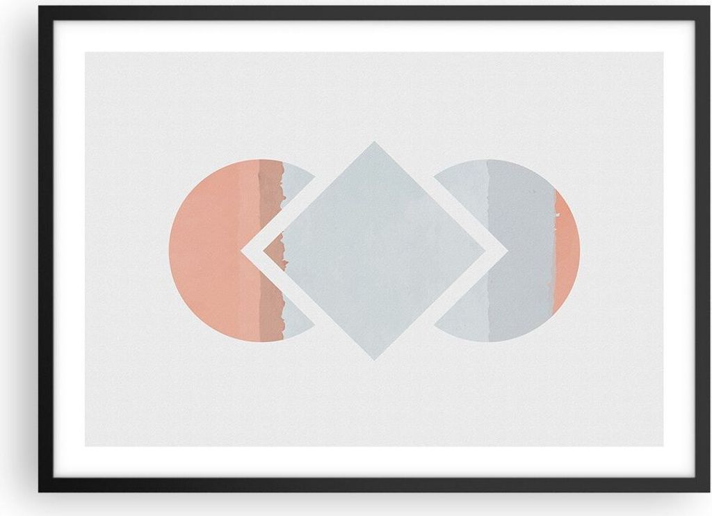 Gerahmtes Poster - Schwarzer Rahmen - Stück Geometrisch Produktbild 