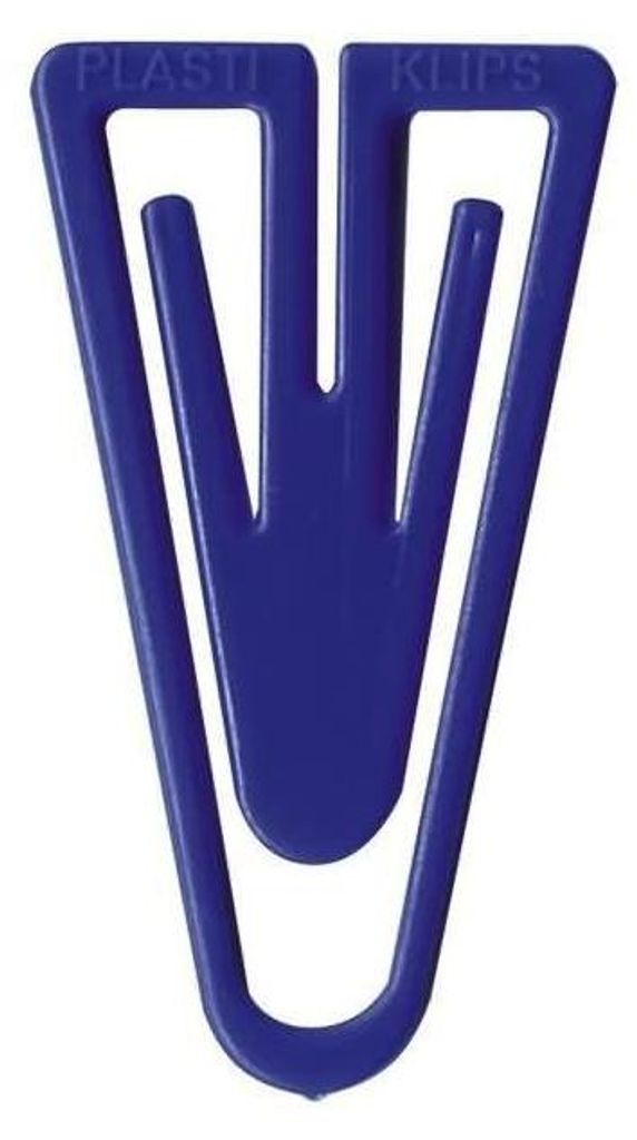 Büroklammern Plastiklips 21mm VE=1000 Stück blau