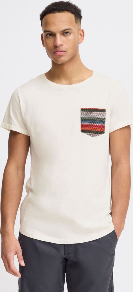 BLEND BHElandro Herren T-Shirt Kurzarm Shirt mit Inkamuster und Rundhalsausschnitt