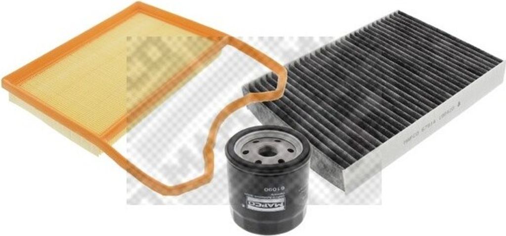 MAPCO Filterset Inspektionspaket Filtersatz für VW up! Schrägheck (121, 122, BL1, BL2) für SKODA Citigo Schrägheck für SEAT Mii (KF1)