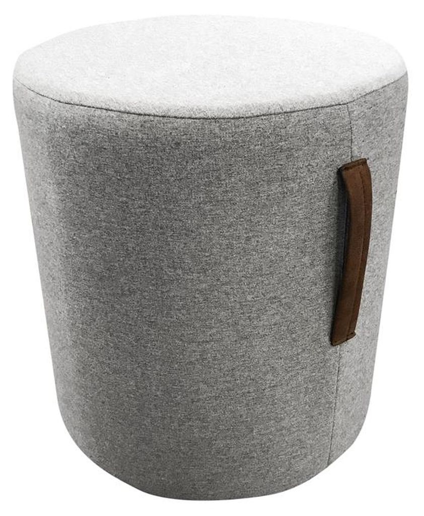 Pouf Fußhocker Rund Hocker Polsterhocker Sitzhocker Badhocker Runde Ottomane Neu