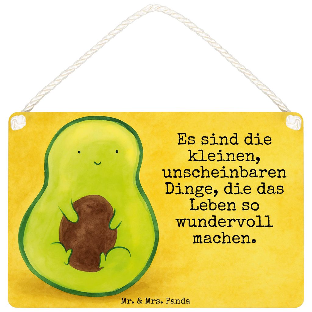 Mr. & Mrs. Panda wandhänger Avocado Kern Design DIN A4 - Weiß - Geschenk, Schild, kleine aufmerksamkeit, holzbild, Baby, Wunder, Holzschild, Tür...