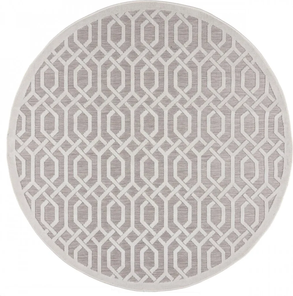 Tapis rond 160x160 cm Mondo Natural aspect fibre naturelle intérieur jardin
