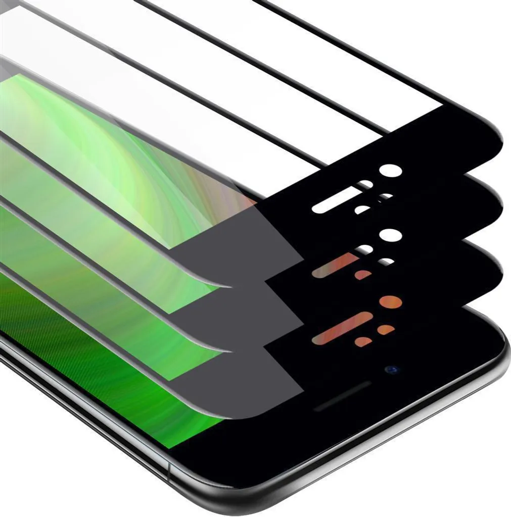 Vetro Protettivo iPhone 6 6S Cadorabo 3 Pezzi Nero - Blindato 9H