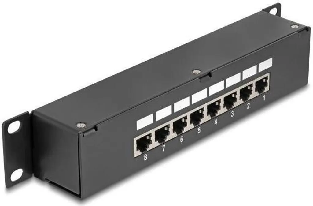 Patch Panel Cat.6 Blindé 10" avec 8 Coupleurs RJ45 Montage Facile - 2