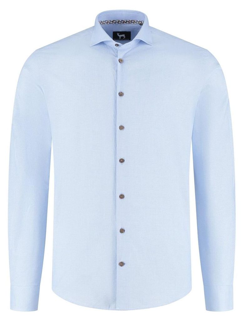 GENTS - Hemd Blumfontain Struktur Blau - Katoen - Blauw - Größe XXL/XXL