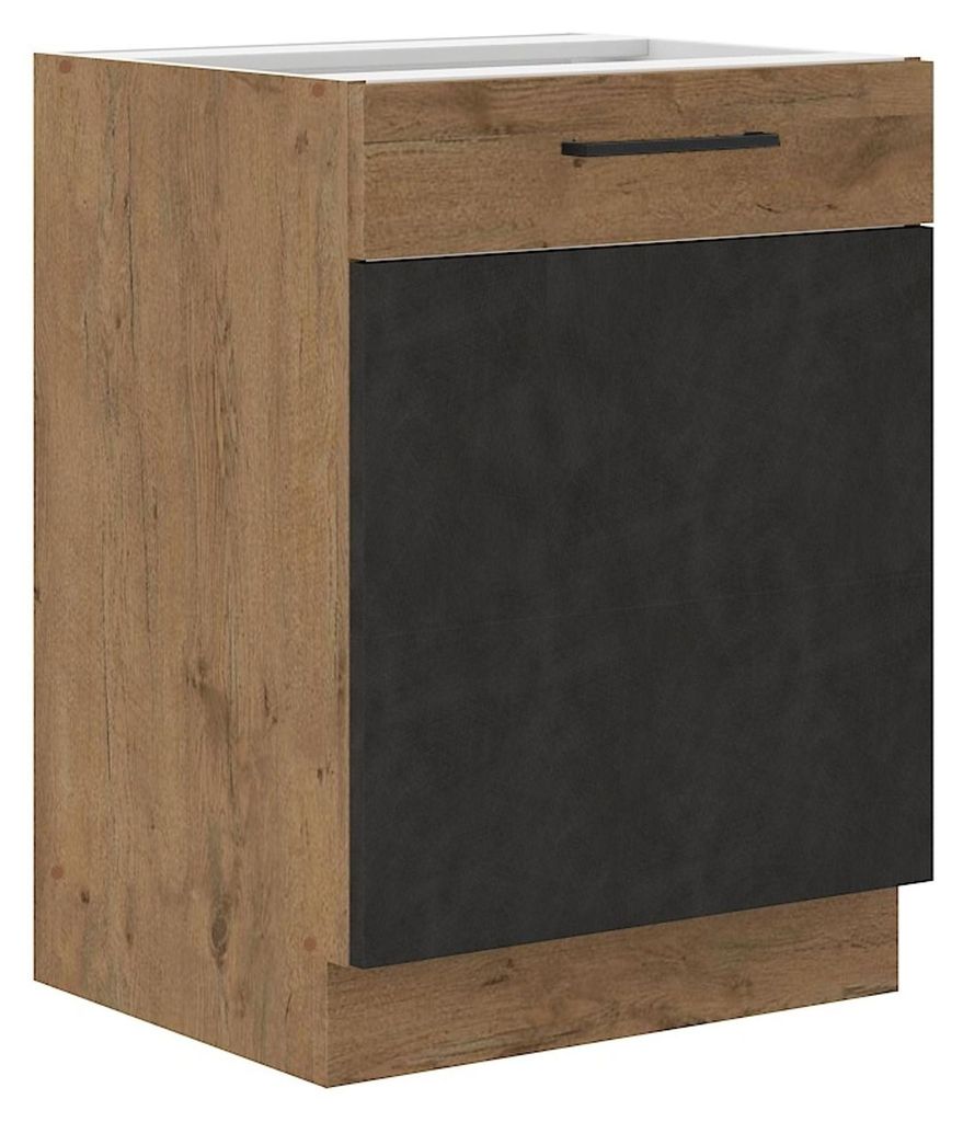 Vigo Unterschrank 60 cm Eiche Lancelot Matera Grau Produktbild 