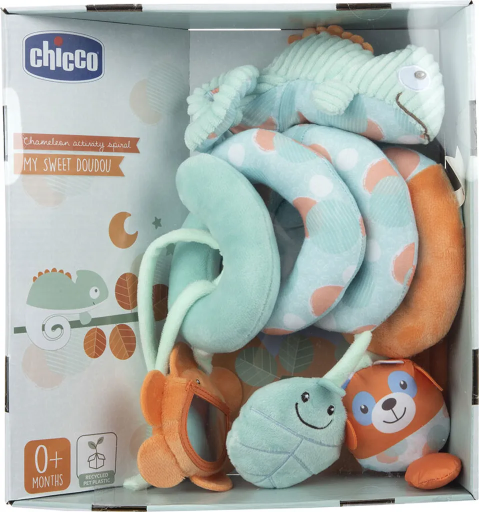 Jouet d'Éveil en Spirale Chicco Chamelion pour Poussette et Cosy Bébé