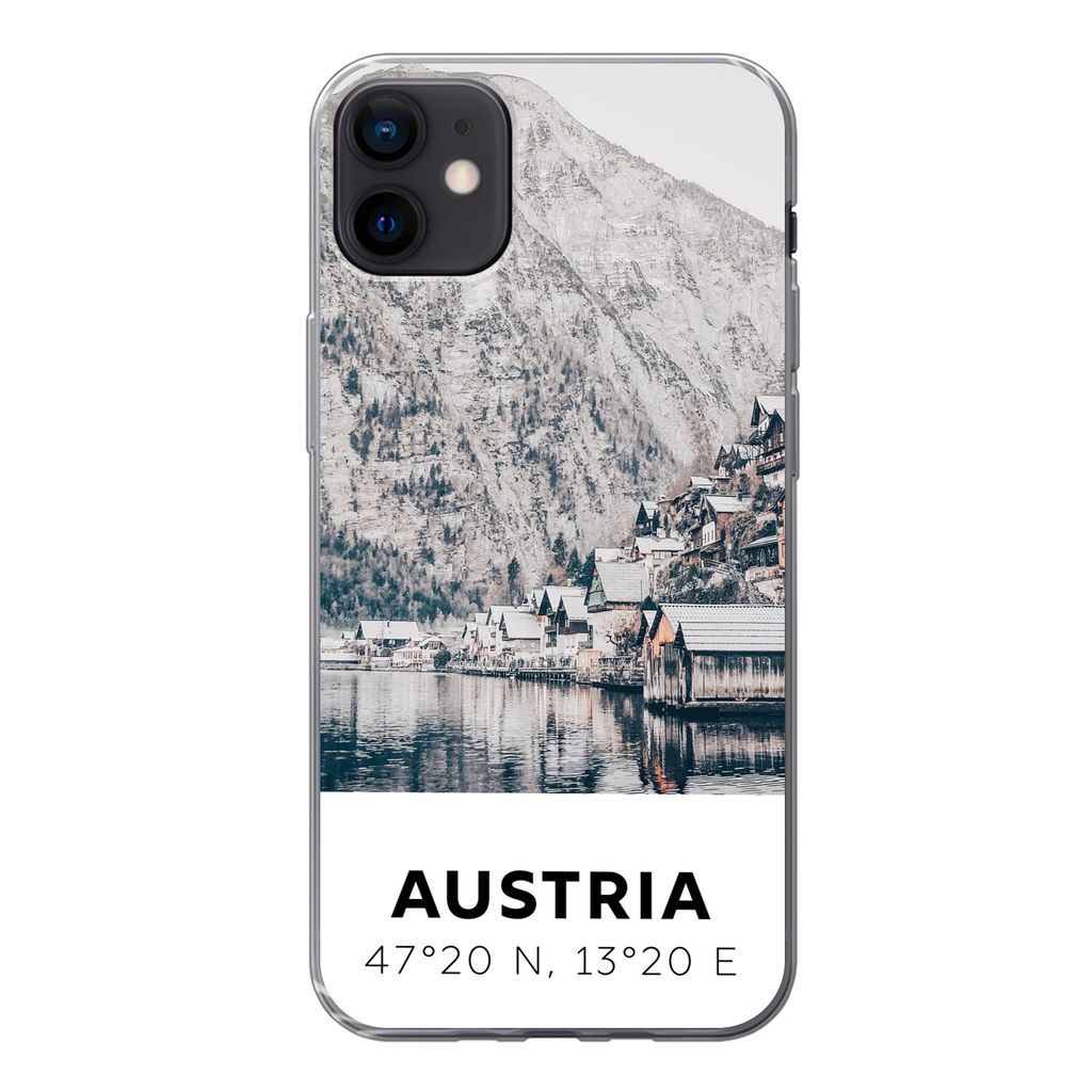 MuchoWow Handyhülle Schutzhülle Hülle für iPhone 12 mini Österreich - Wasser - Berge - Alpen Silikon Softcase Handy Hülle - Bild