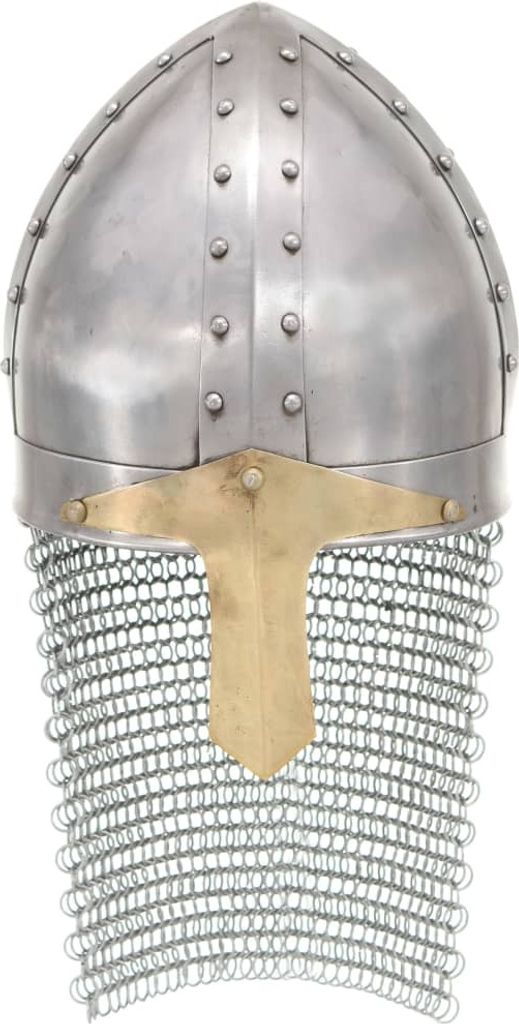 vidaXL Kreuzritter-Helm Antik Replik LARP Silbern Stahl Produktbild 