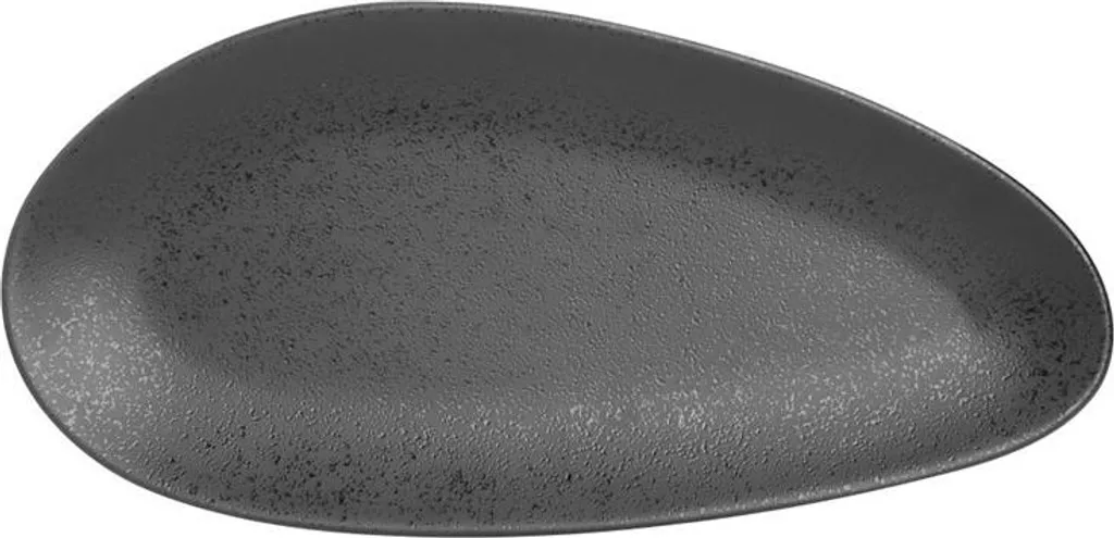 Piatto Ovale Olympia Fusion 35,7cm - Ceramica Nera per Ristorazione
