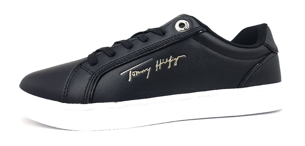 Tommy Hilfiger Signature Piping Sneaker Damen Sneaker low in Schwarz, Größe 36