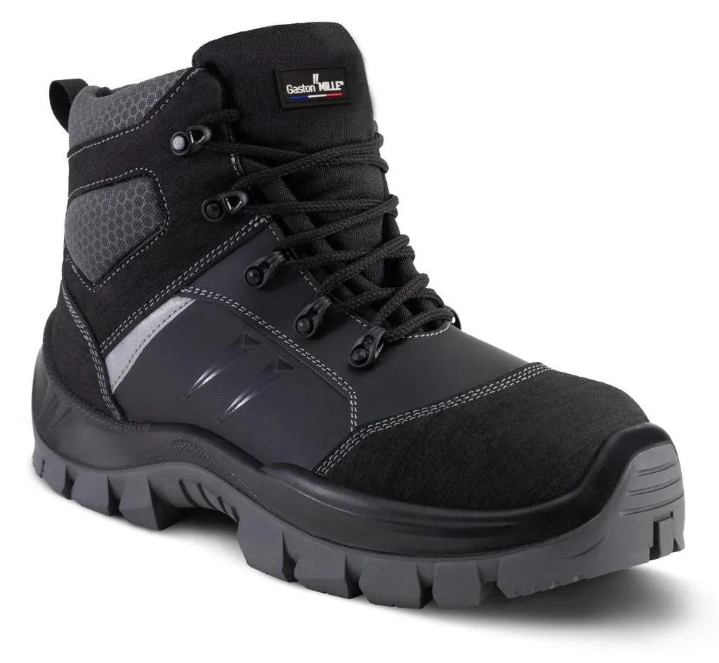 Bottes de sécurité montantes S3L Gaston Mille Hot Pepper en taille 42