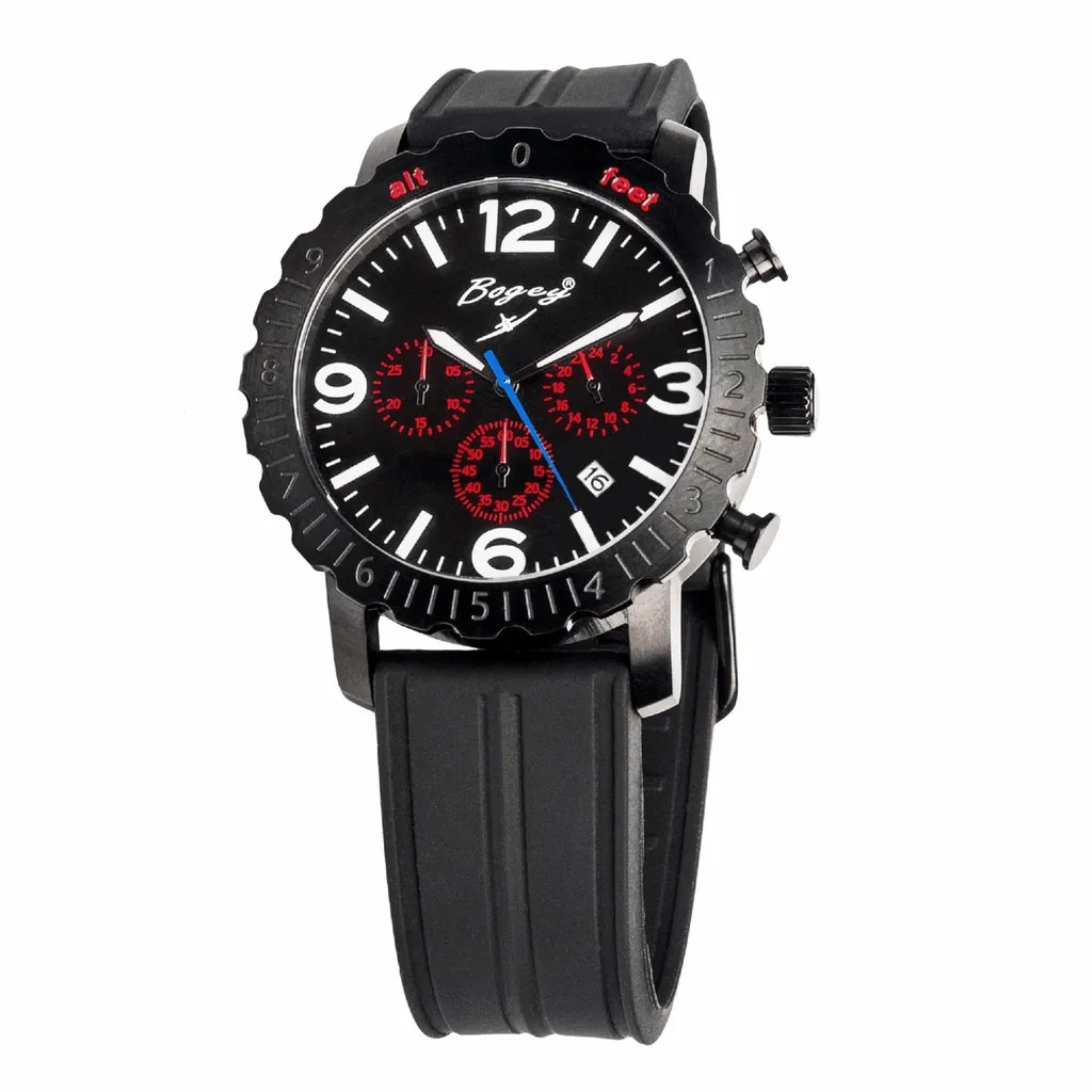 Montre Bogey BSFS008RDBK - Chronographe Homme Sport Chic Rouge et Noir