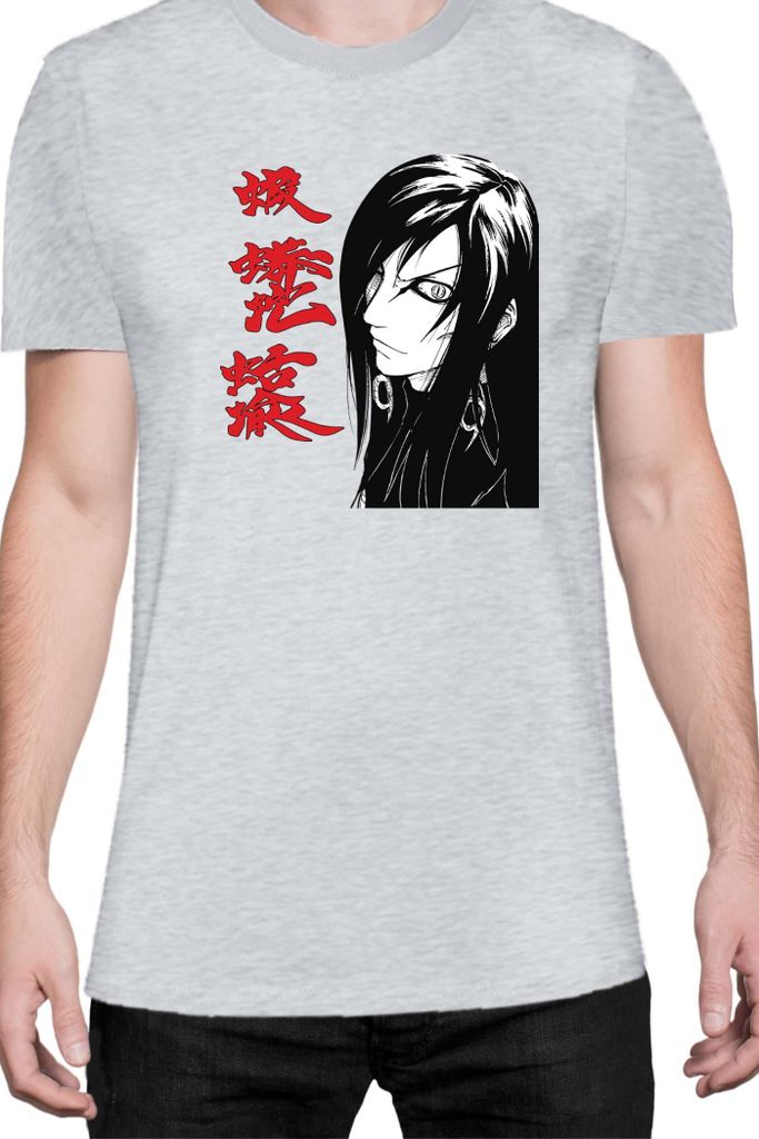 Herren T-Shirt Naruto Orochimaru 01, Man 2XL / Grau