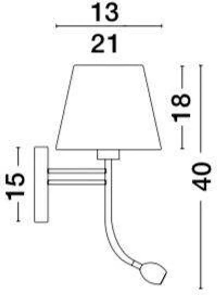 Applique de Chevet Valencia Nova Luce Blanche LED pour Lecture de Nuit
