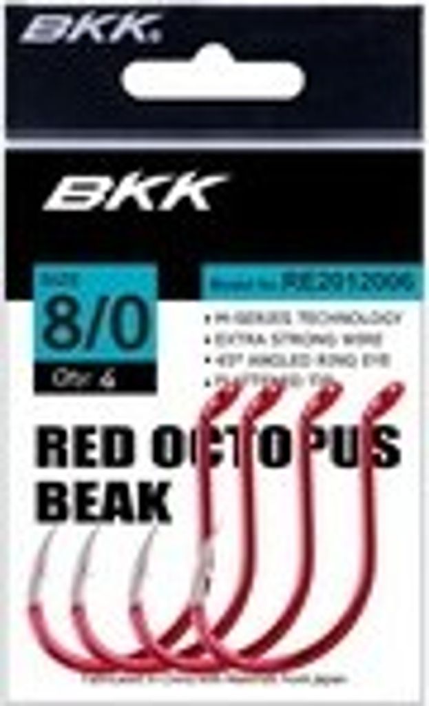 BKK Red Octopus Beak Hooks - Einzelhaken, Größe/Packungsinhalt:Gr. 5/0 / 5 Stück