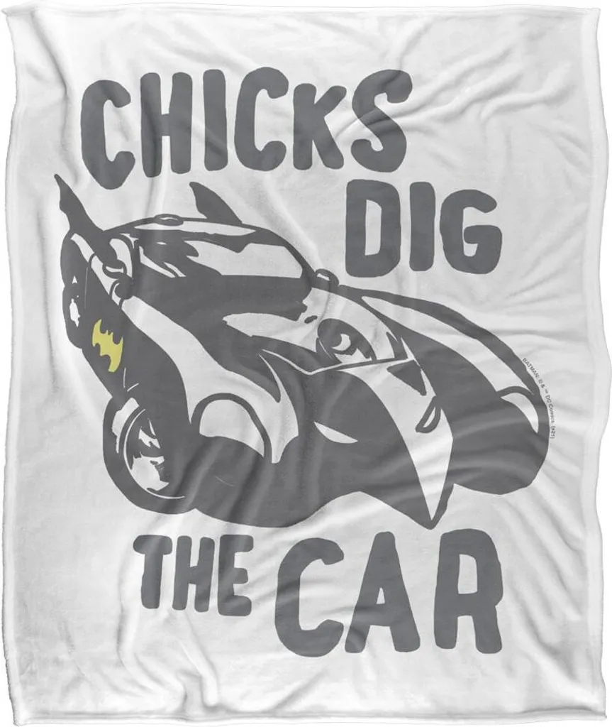 Couverture Batman Anti-Froid TV18816 - Plaid Doux Chicks Dig The Car