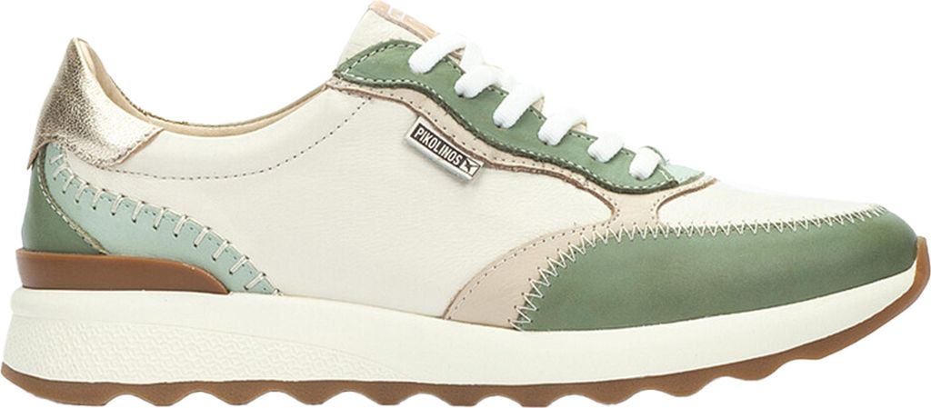 Pikolinos Damen Sneaker aus Leder herausnehmbare Memory Foam Sohle Arrecife W1M, Größe:40 EU, Farbe:Grün