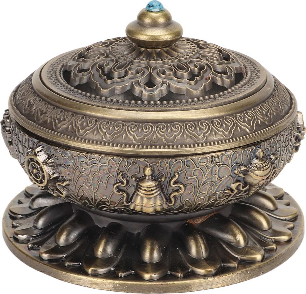Räuchergefäß aus Bronze, Nepal, Sandelholz, Legierung, Halter für Teestube, Tischdekoration