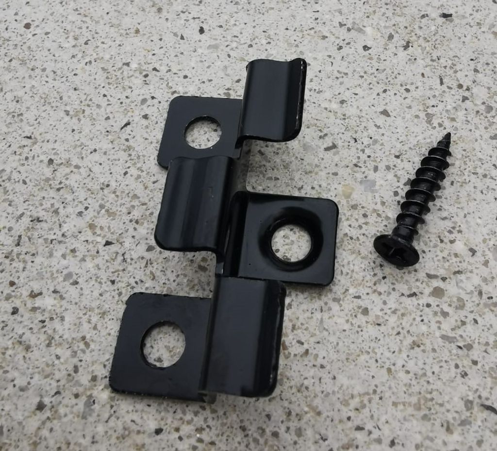 Edelstahl Clips Schwarz 100 Stück 7 - 8 mm