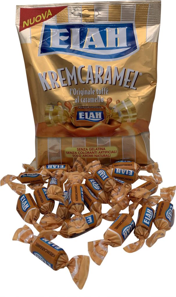 Elah | Karamell Toffee | Italienische Süßigkeiten | 5.29 Unze Gesamtgewicht | 150 Gramm insgesamt.