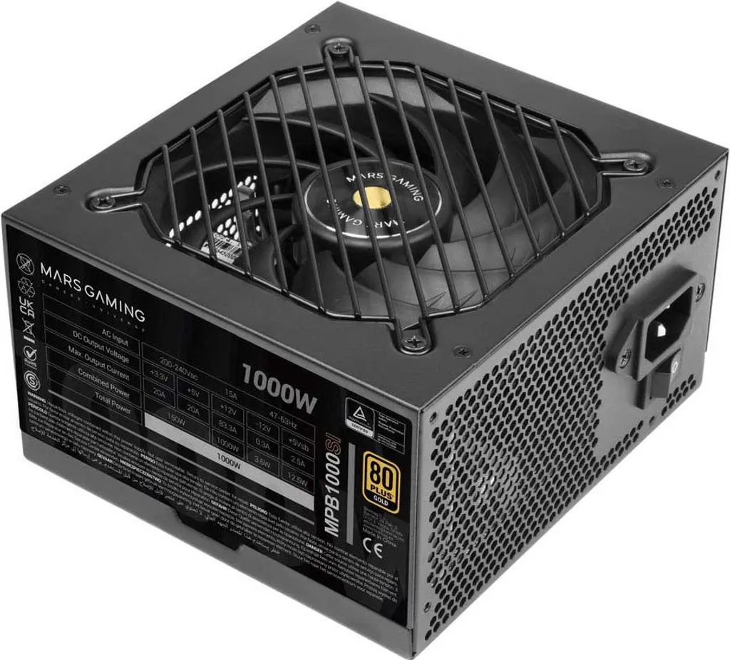 Alimentation PC 1000W Modulaire ATX 80+ Bronze pour Ordinateur Gamer EU