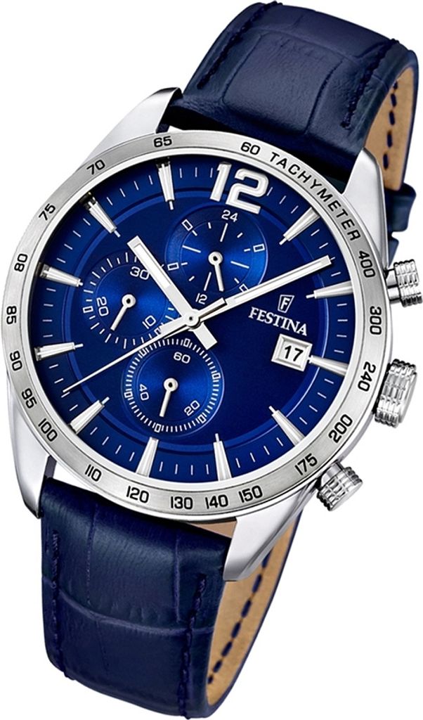Festina Sport Herren Armbanduhr Chronograph Leder F16760/3 Produktbild 
