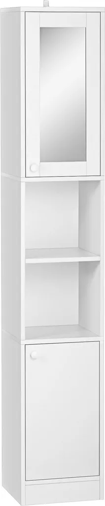 Colonne salle de bain gain de place 30 cm rangement étroit blanc mat